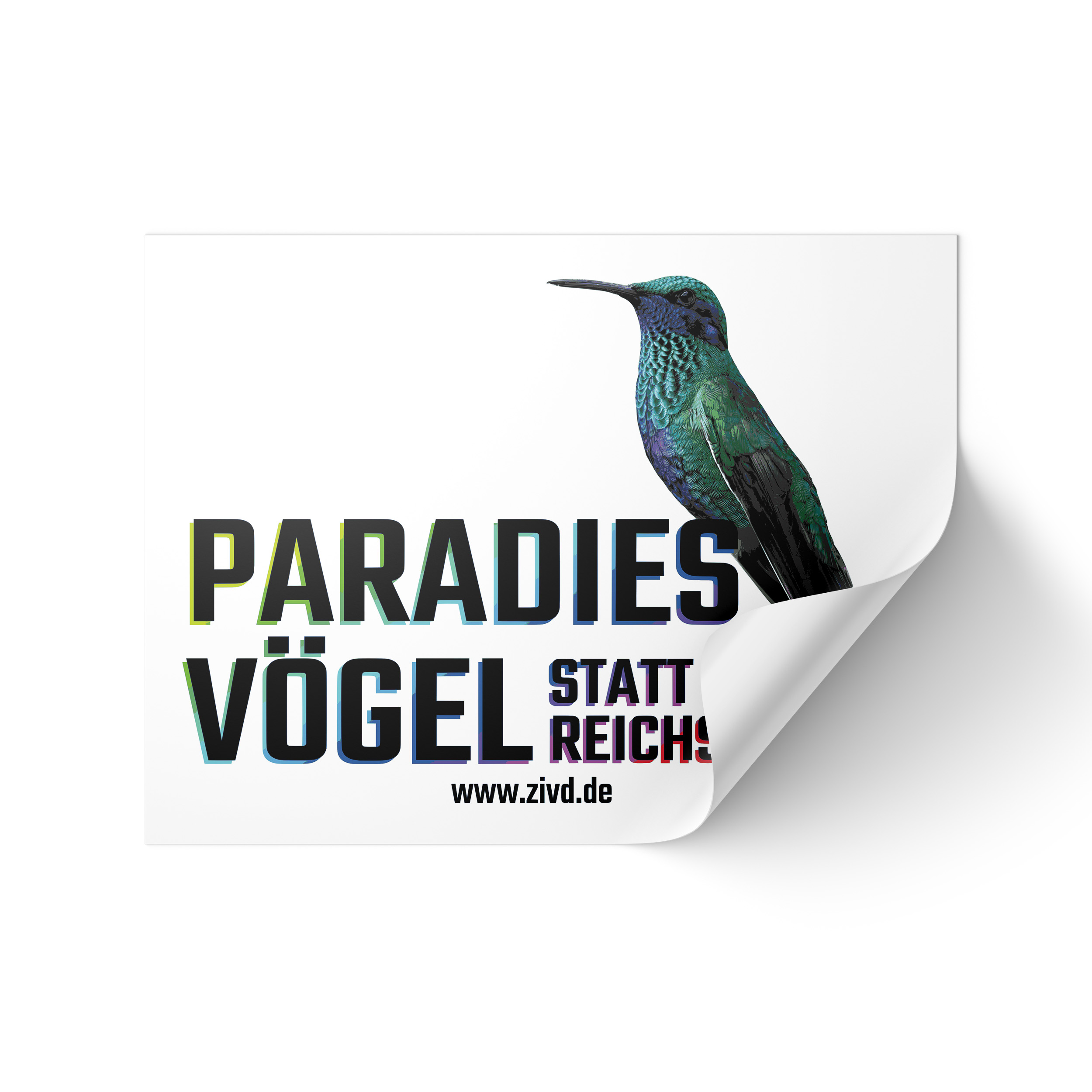 Aufkleber »Pardiesvögel« (Din A7)